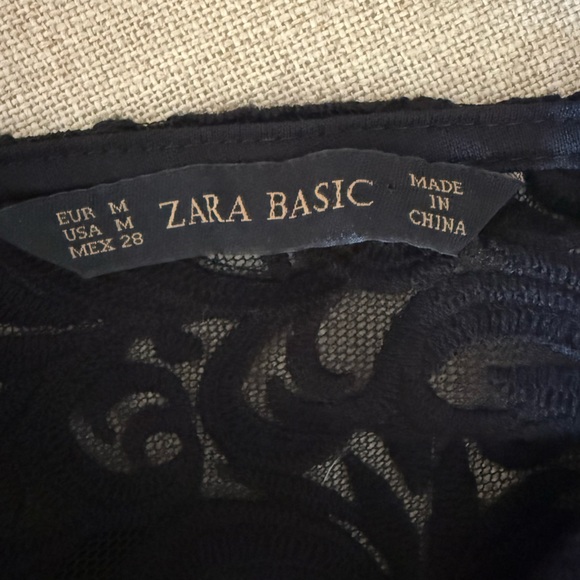 Zara Black Sheath Midi Dress Sweetheart Neckline - Picture 4 of 5